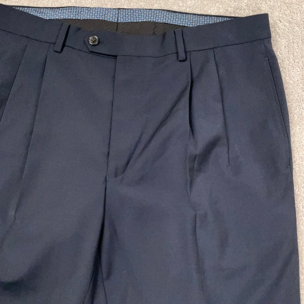 Lauren Ralph Lauren Dress Pants Men 34W 32L Navy Blue High Performance Wool